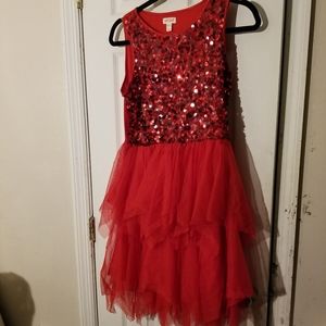 Cat And Jack red Sequin dress